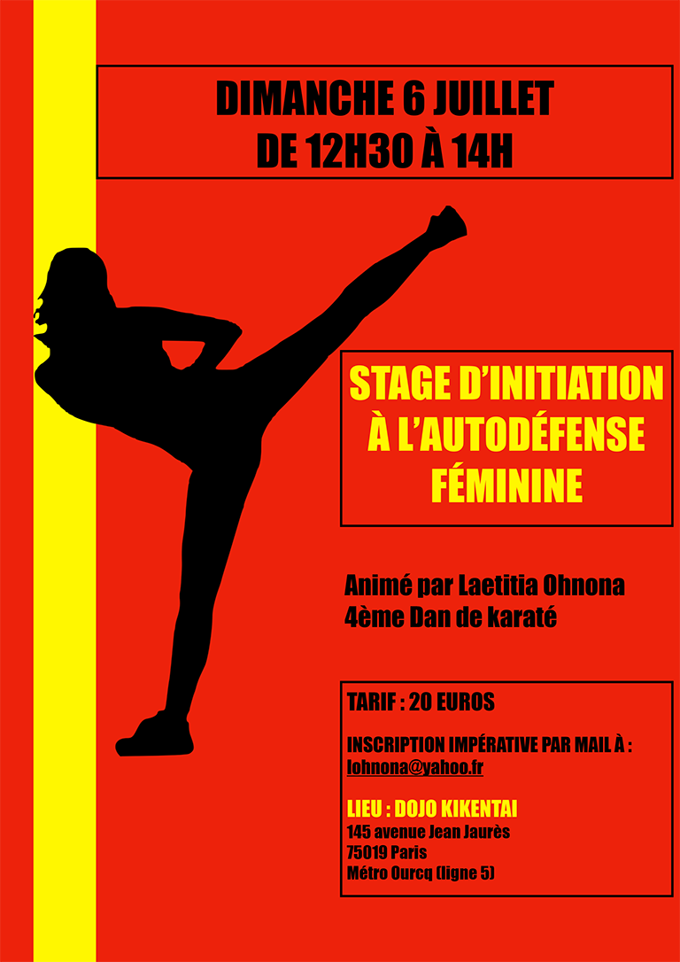 Auto Défense Féminine le dimanche 6 juillet 2025